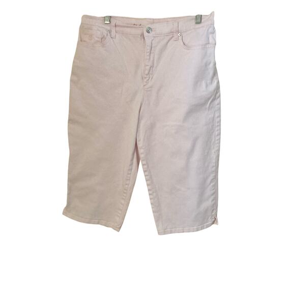 Gloria Vanderbilt Amanda Skimmer Women's Cropped Pink Jeans Size 10 - Picture 1 of 9